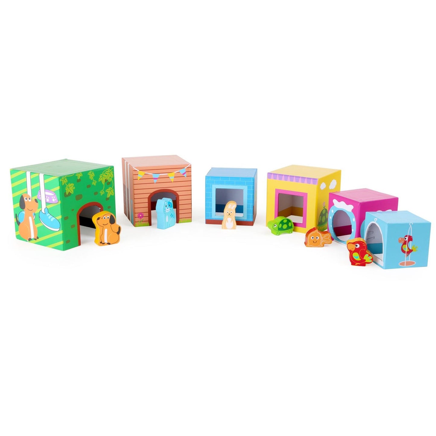 Stapelwürfel mit Figuren Haustiere
