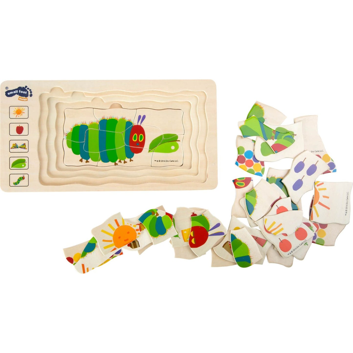 Raupe Nimmersatt Schichtenpuzzle