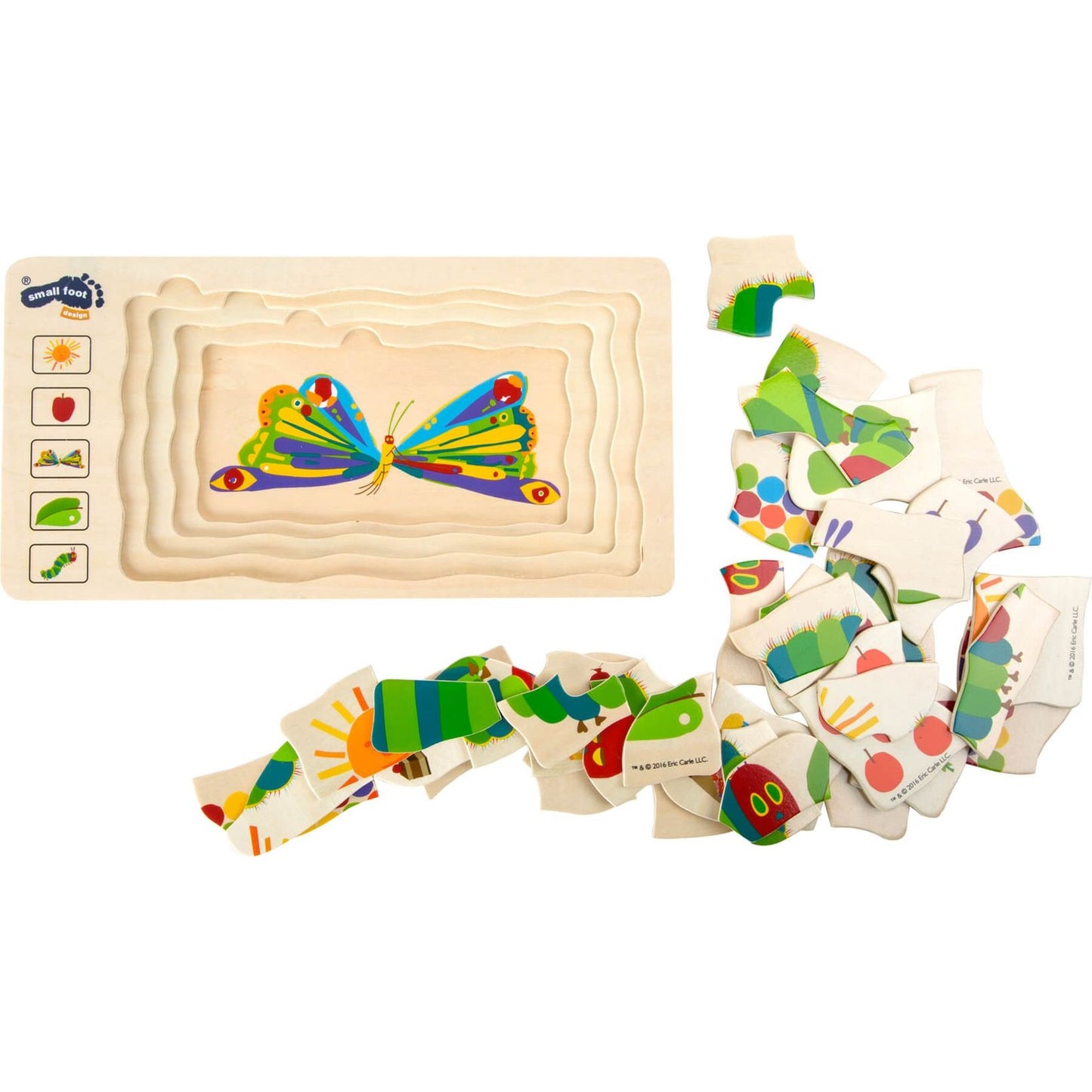Raupe Nimmersatt Schichtenpuzzle