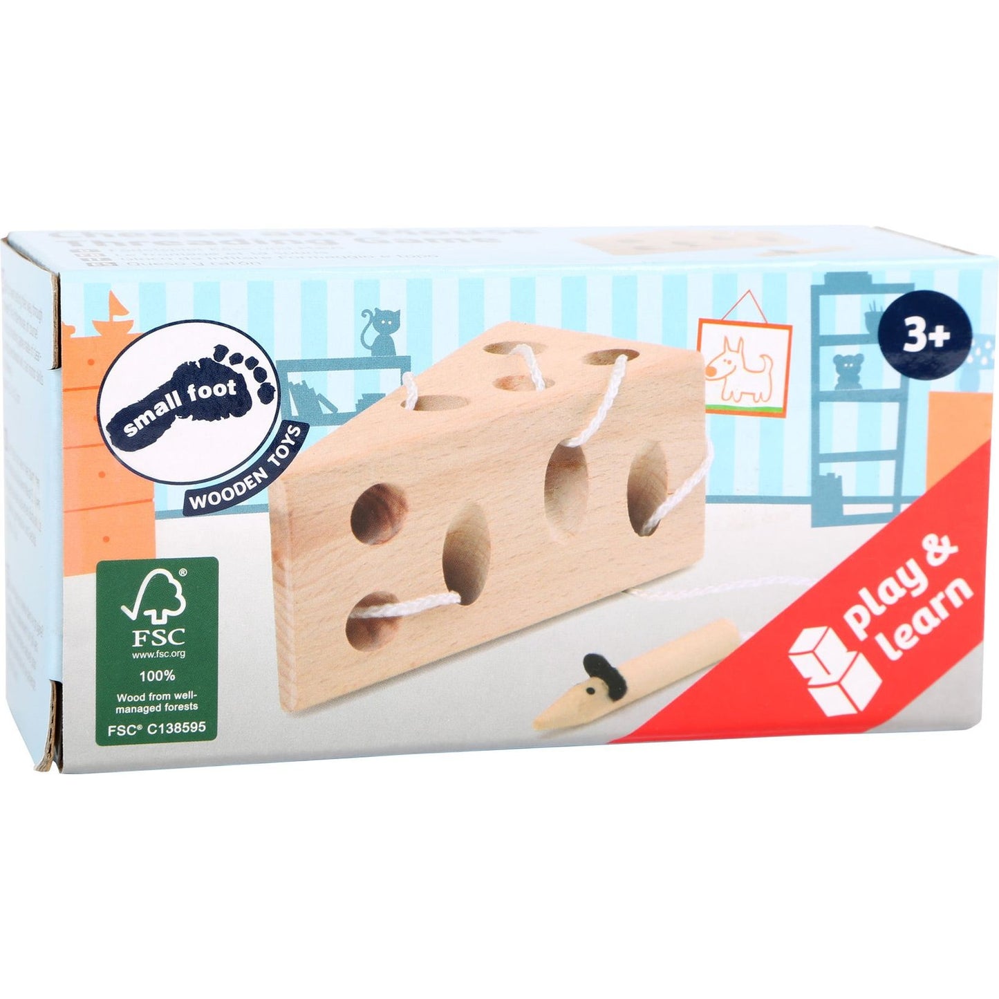 Fädelspiel Käse und Maus