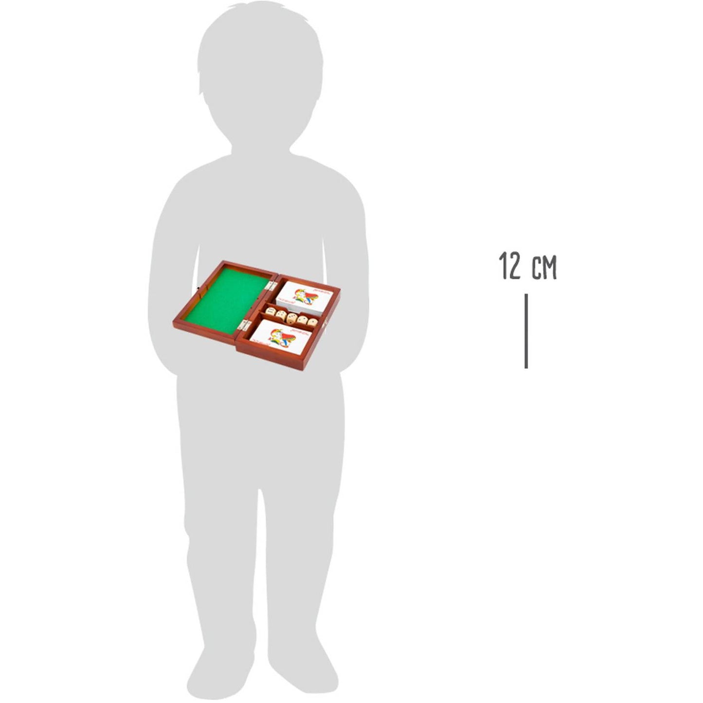 Spielbox Karten und Würfel