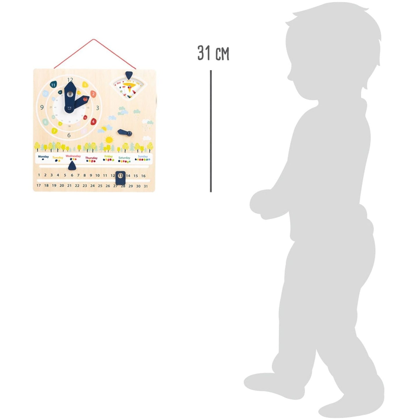Lernuhr mit Kalender „Educate“