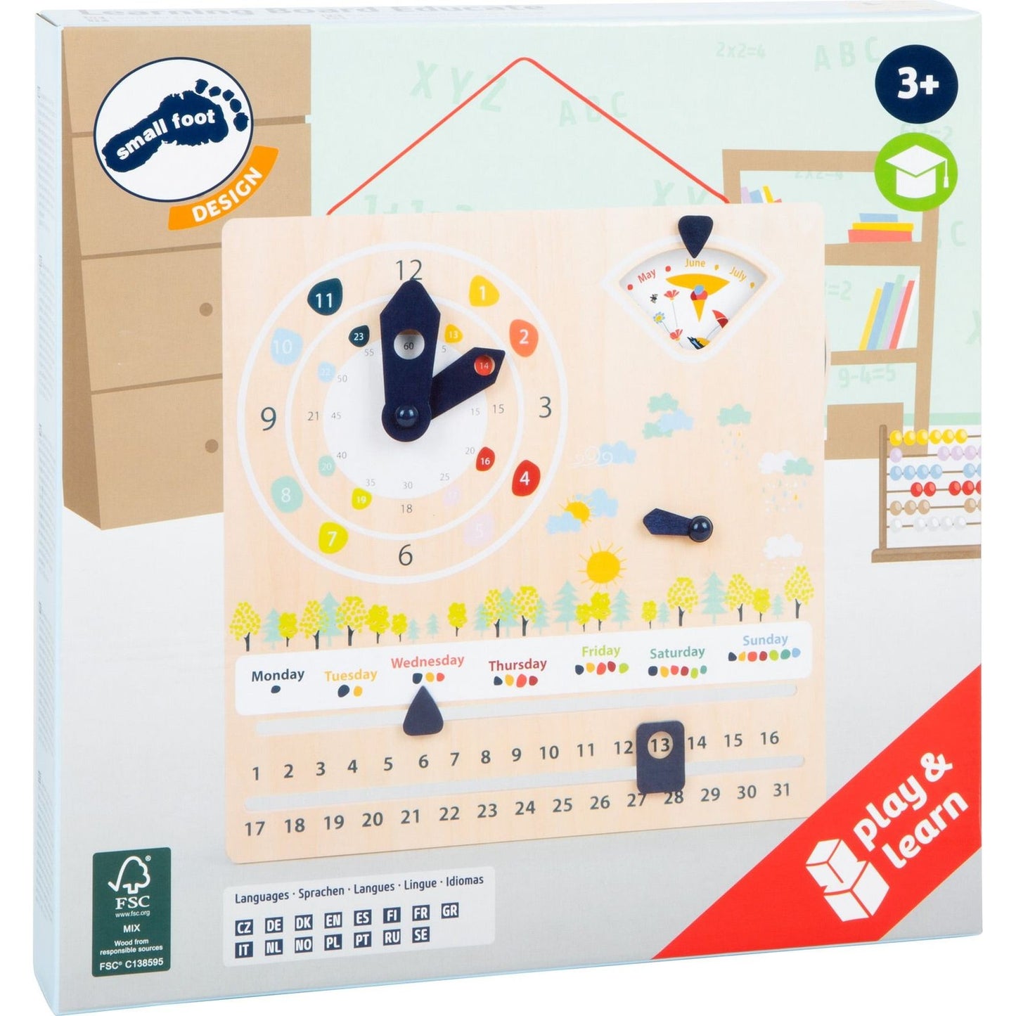 Lernuhr mit Kalender „Educate“