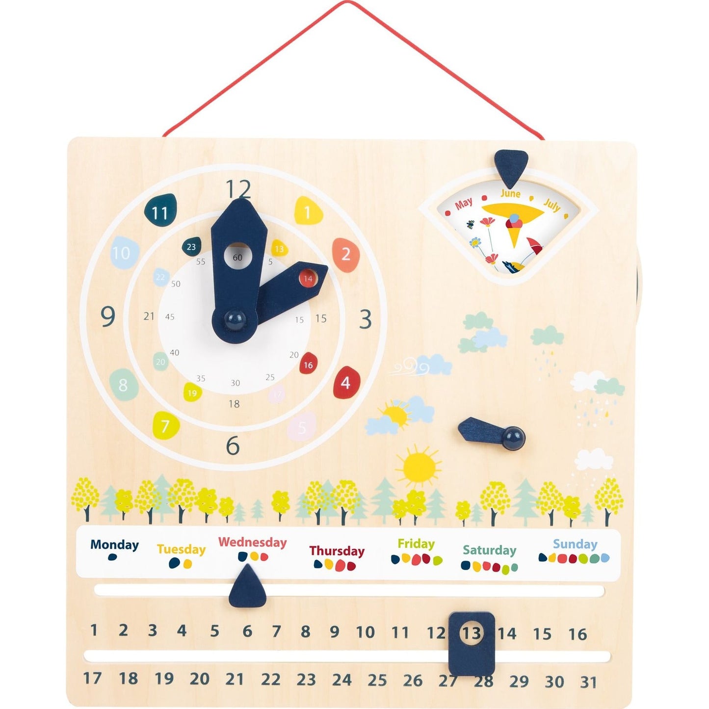 Lernuhr mit Kalender „Educate“