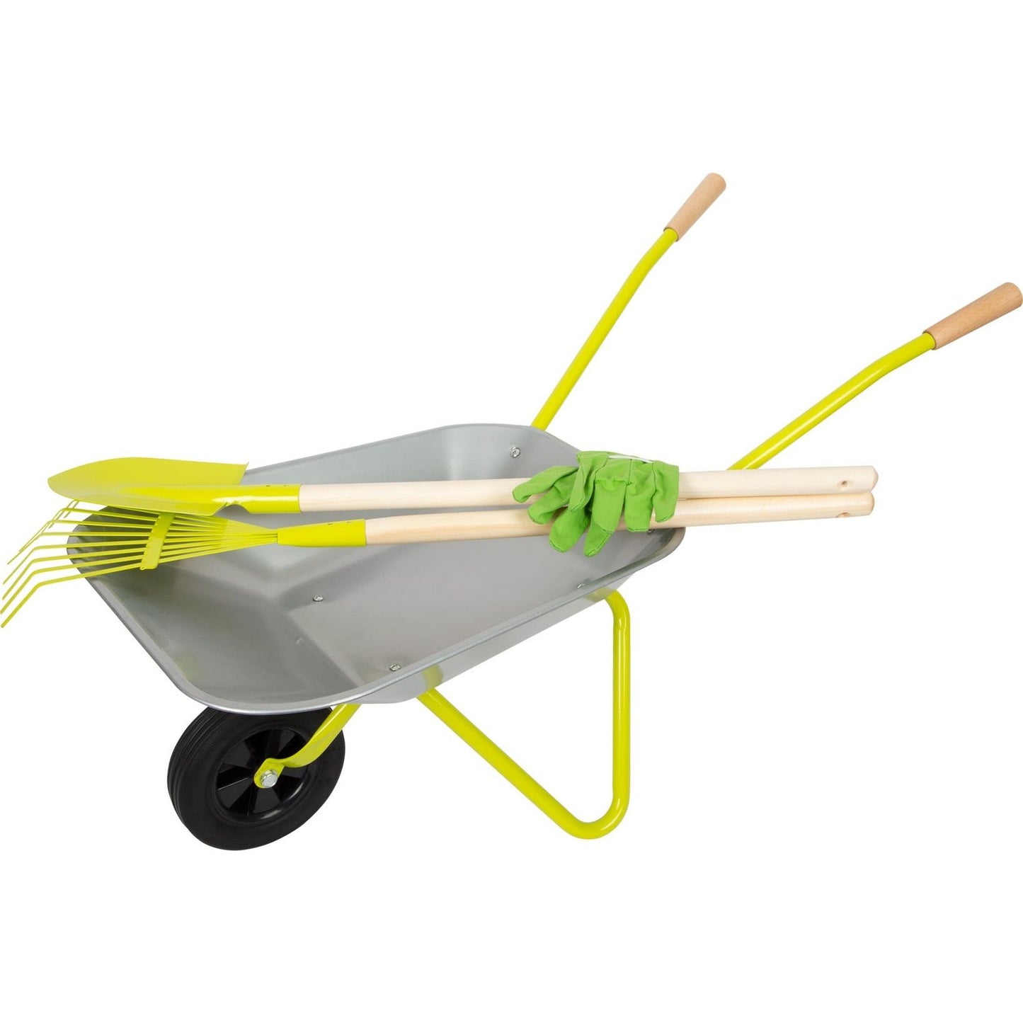 Schubkarre mit Gartenwerkzeug