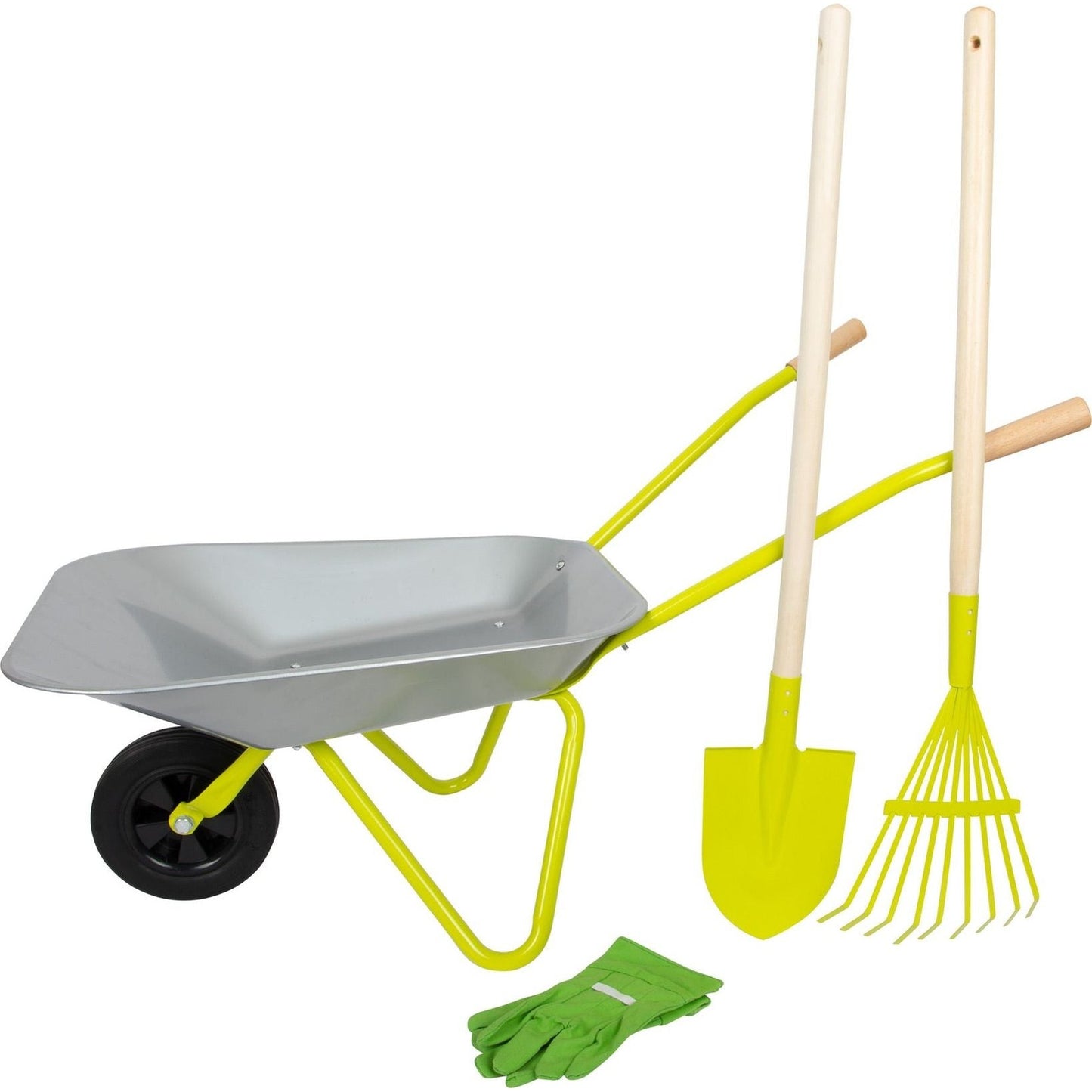 Schubkarre mit Gartenwerkzeug