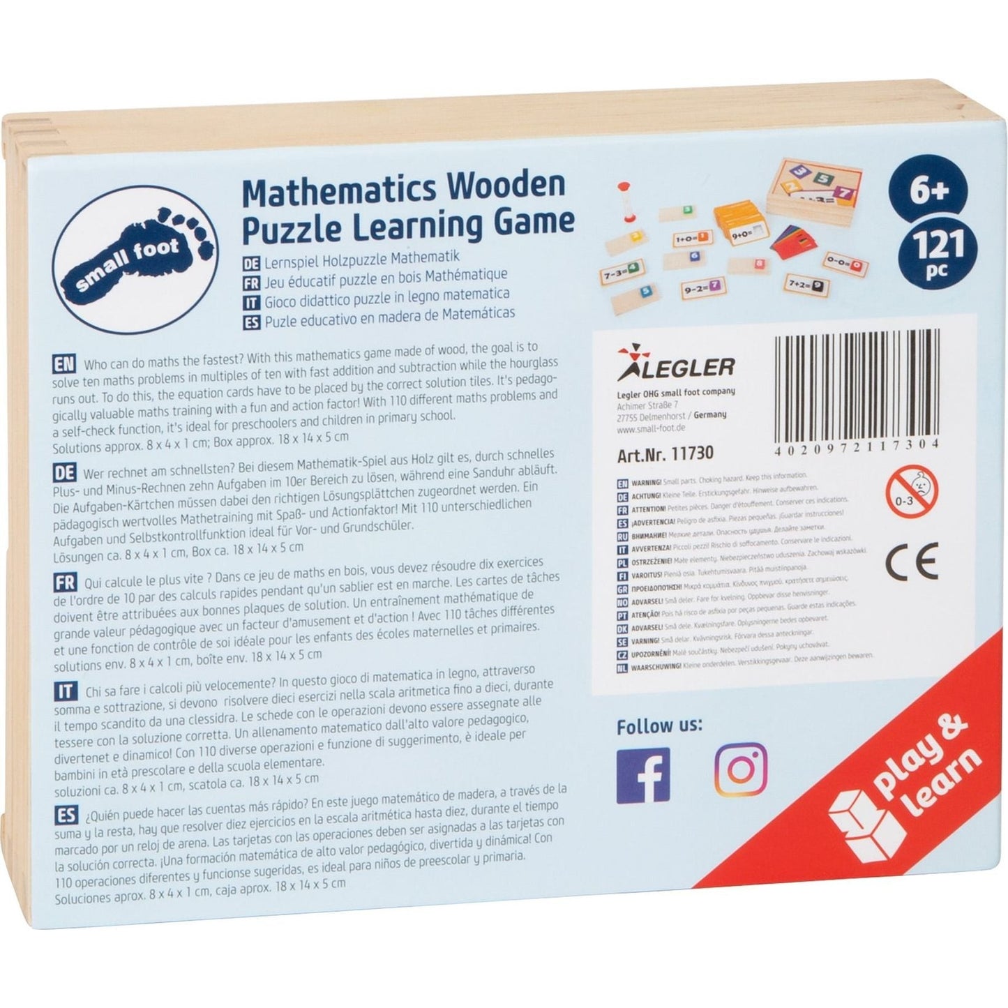 Lernspiel Holzpuzzle Mathematik