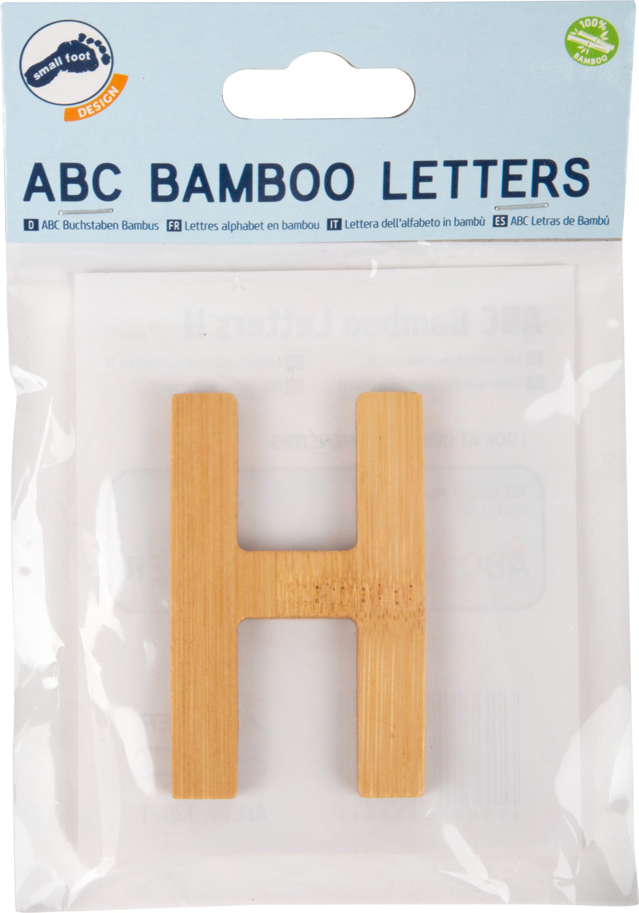 ABC Buchstaben Bambus H