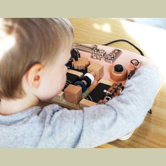 Motorikbrett Schlösser und Rotation