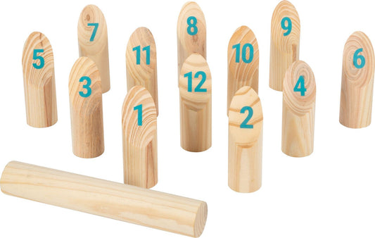 Wikingerspiel Kubb mit Zahlen „Active“