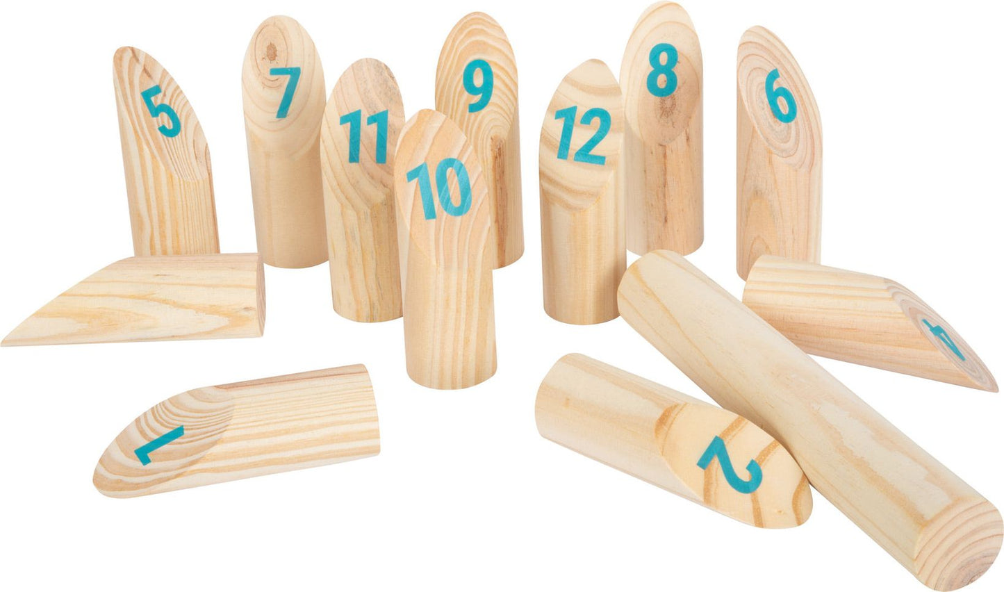 Wikingerspiel Kubb mit Zahlen „Active“