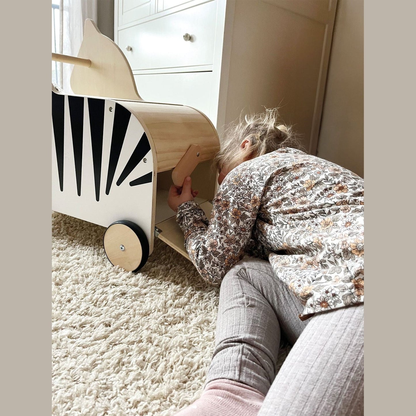 Spielzeugkiste mit Rollen Zebra „Wildlife“