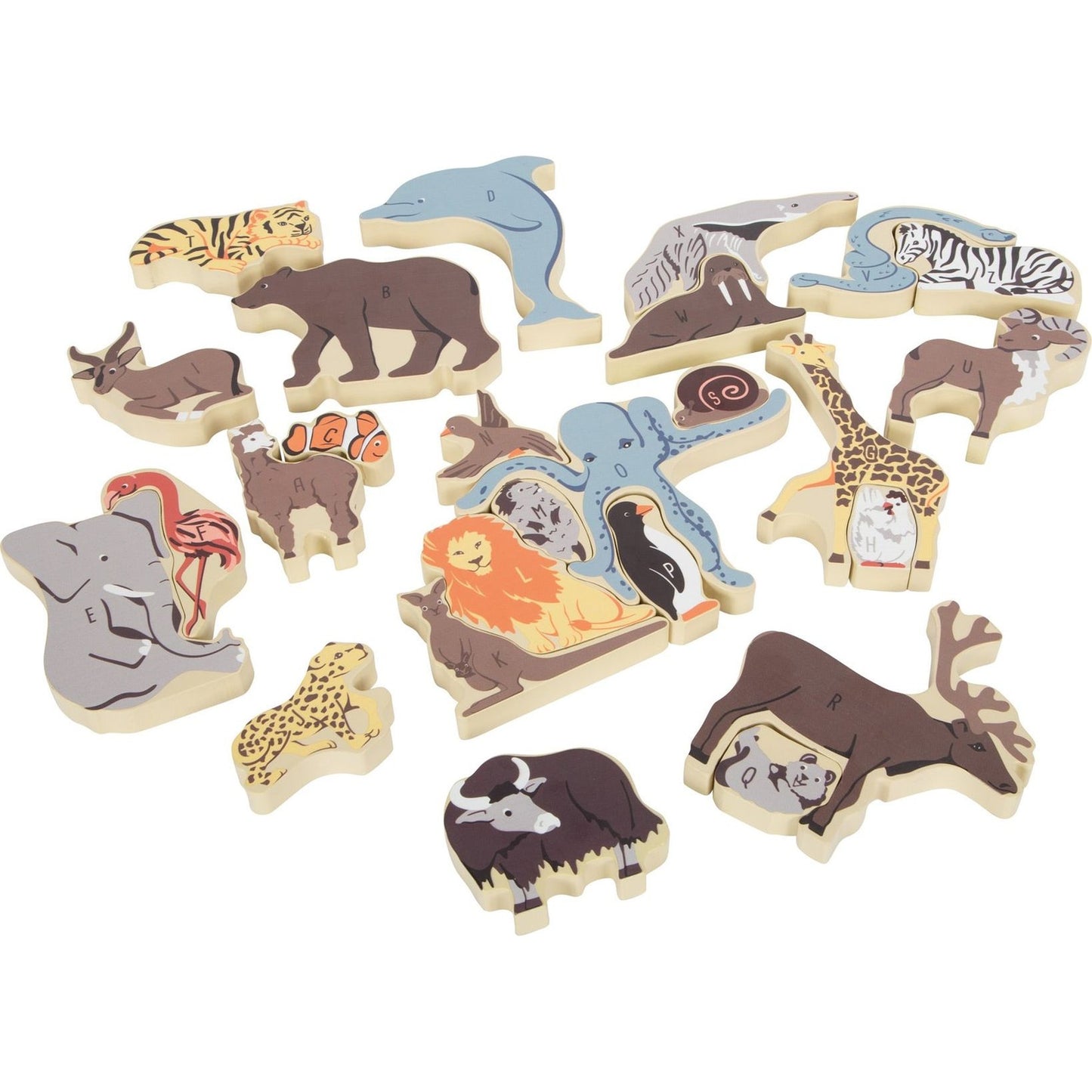 Buchstabenpuzzle Tiere