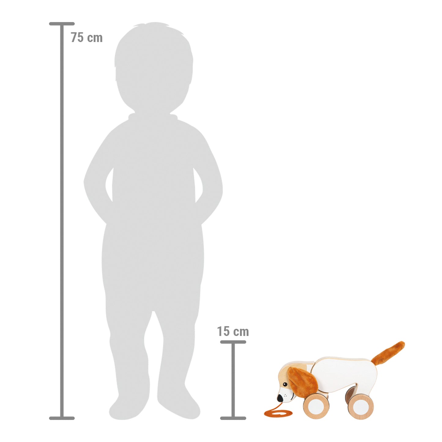 Nachziehtier Hund mit Knisterohren