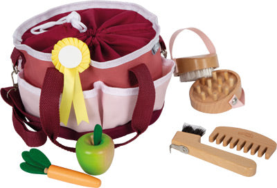 Spielzeug Pferdepflege-Set mit Tasche
