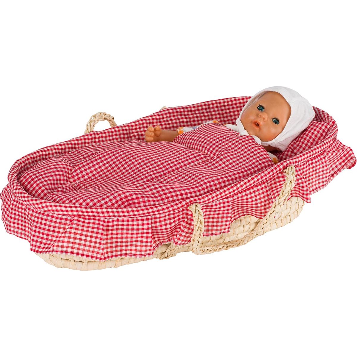 Puppentragekorb mit Bettzeug