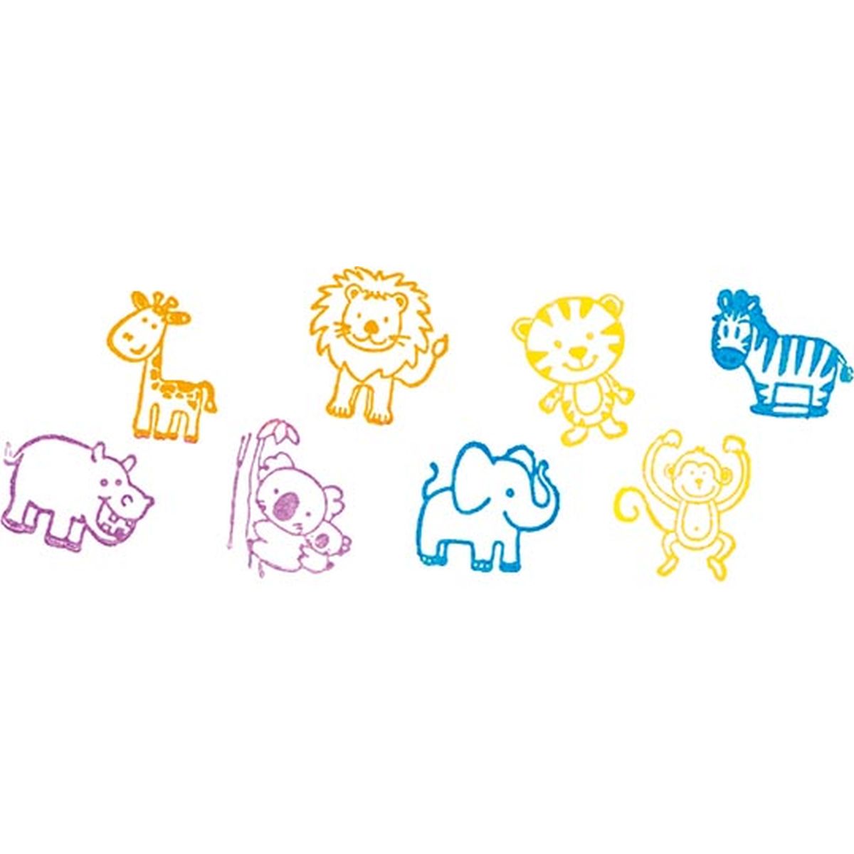 Stempel Wilde Tiere (8 Stempel)