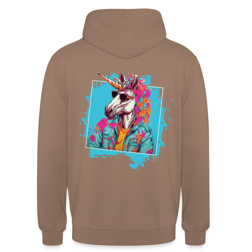 Unisex Hoodie - Flower-Horn - Mokka