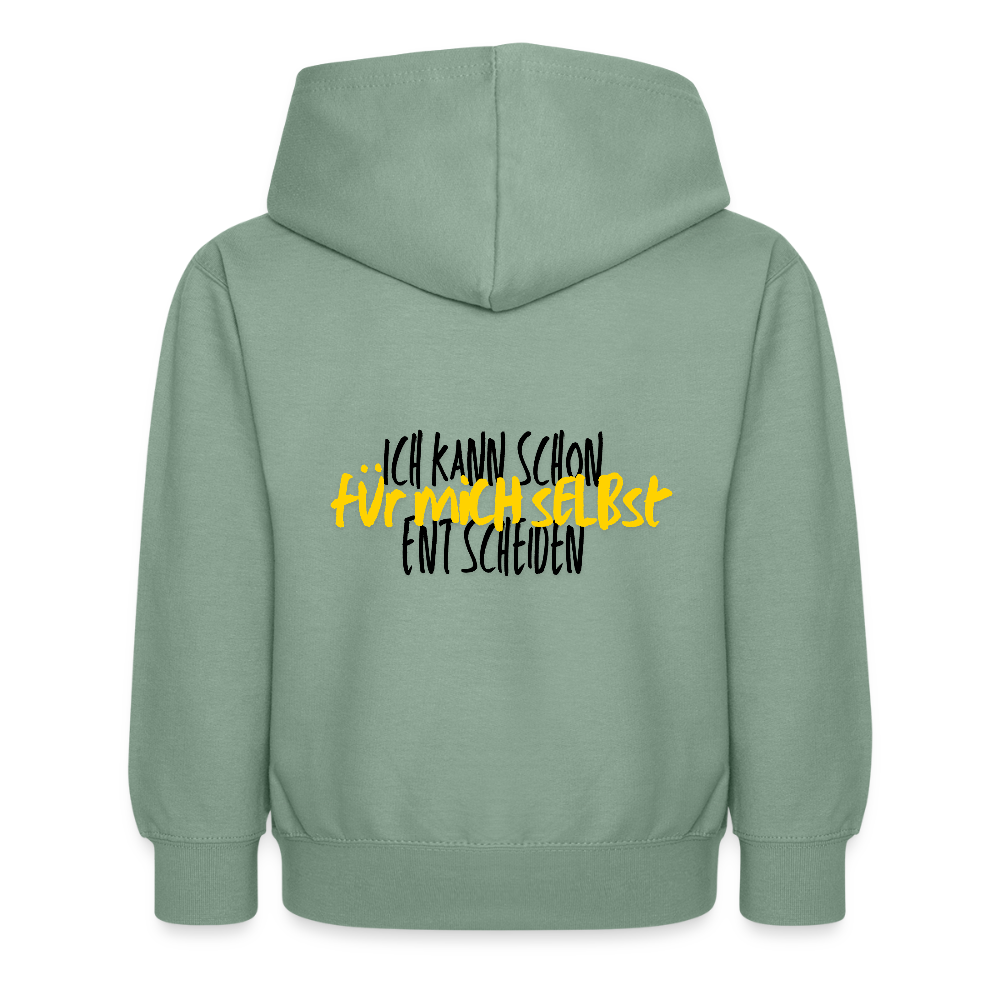 Kinder Hoodie - Selbst entscheiden - Graugrün