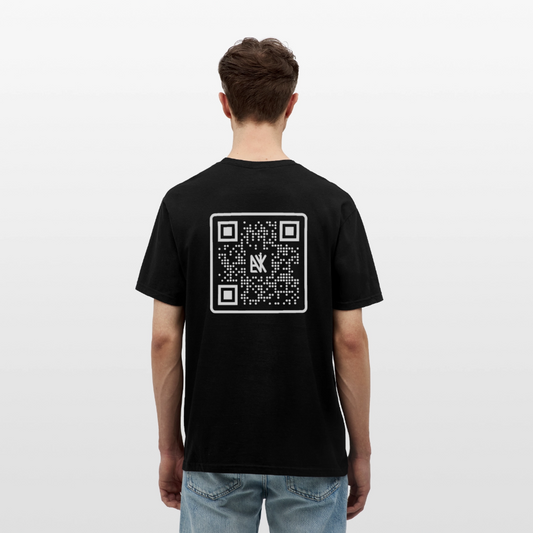 Männer T-Shirt - QR Code (Schwarz) - Schwarz
