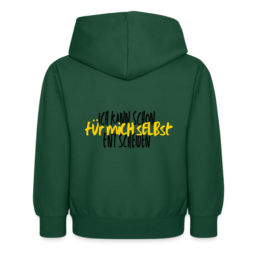 Kinder Hoodie - Selbst entscheiden - Flaschengrün