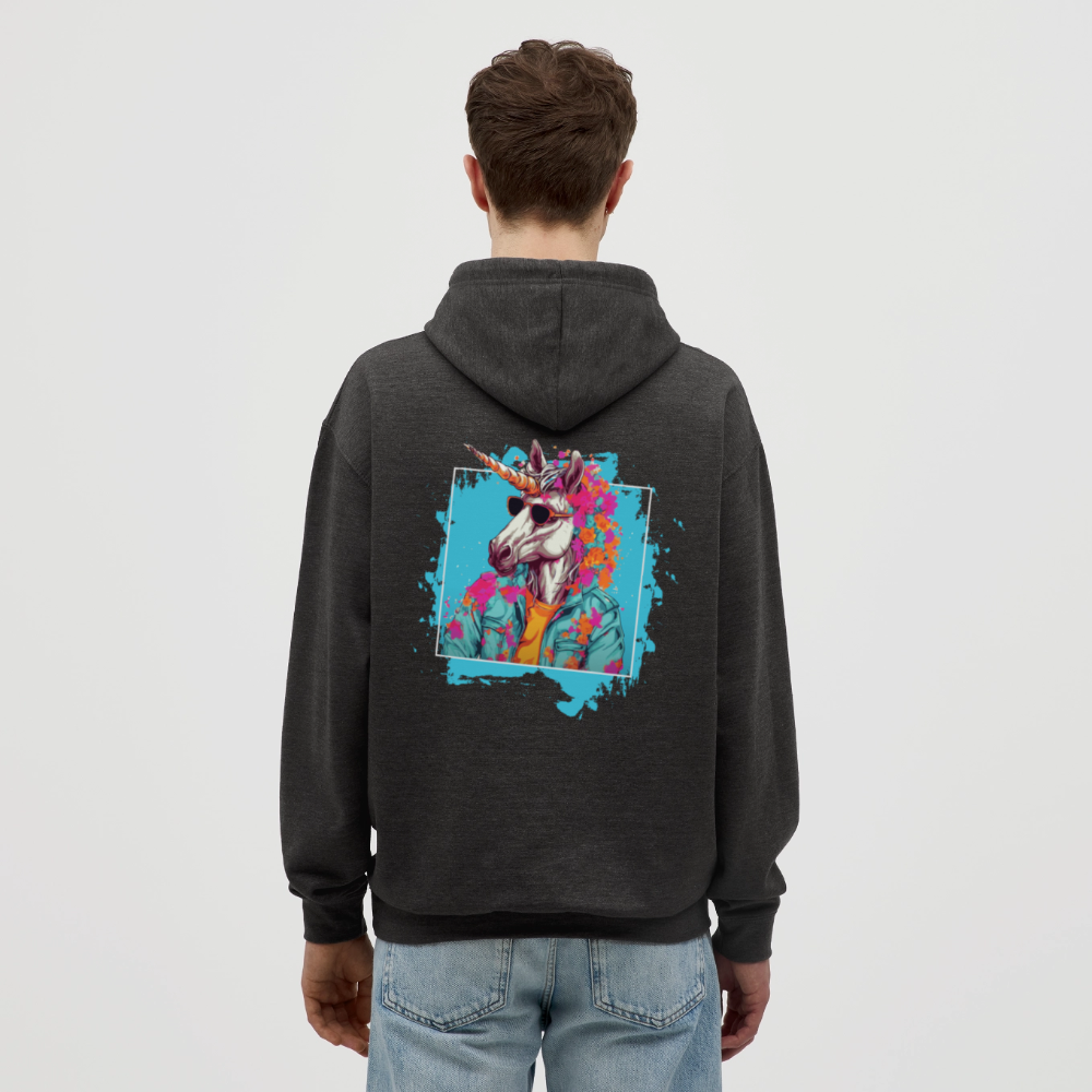 Unisex Hoodie - Flower-Horn - Anthrazit