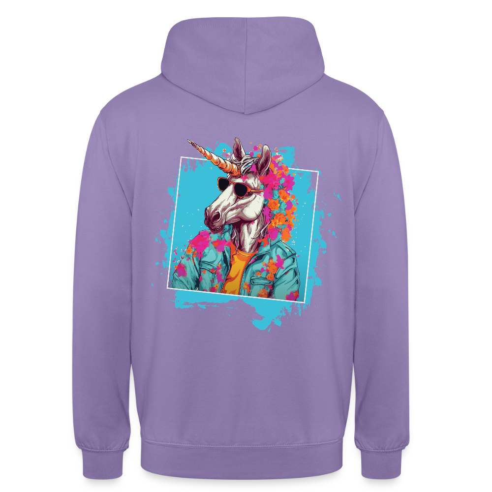 Unisex Hoodie - Flower-Horn - Lavendel