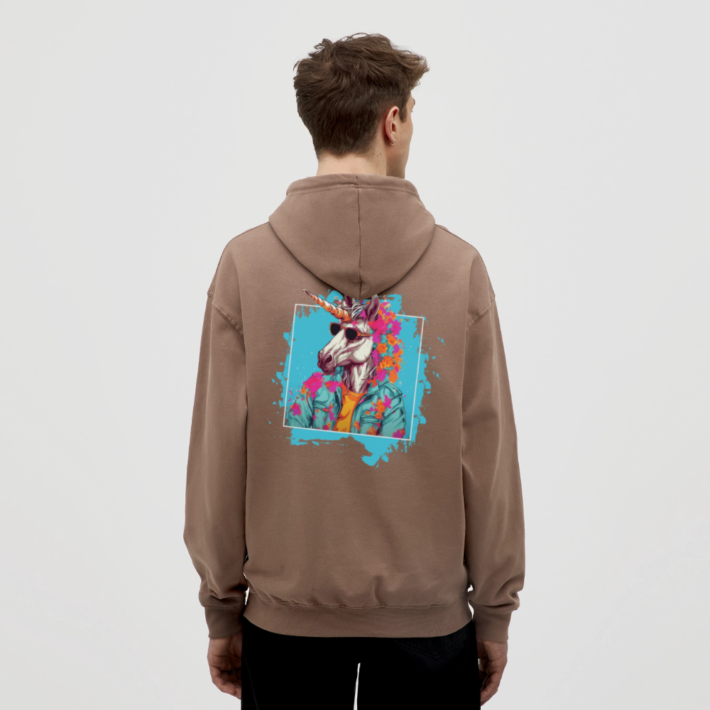 Unisex Hoodie - Flower-Horn - Mokka