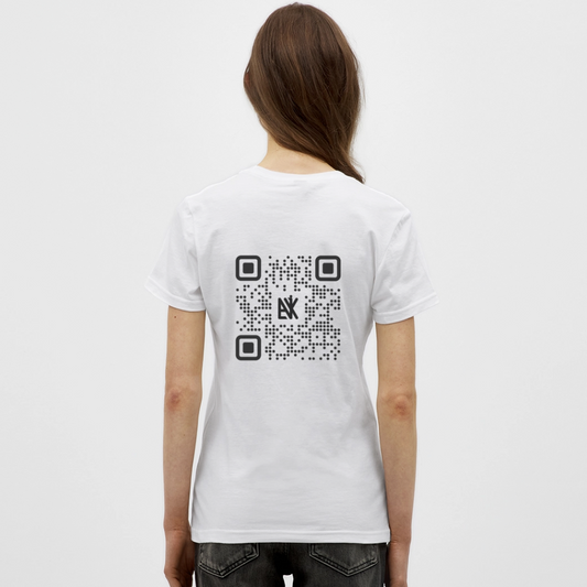 Frauen T-Shirt - QR Code (Hell) - Weiß