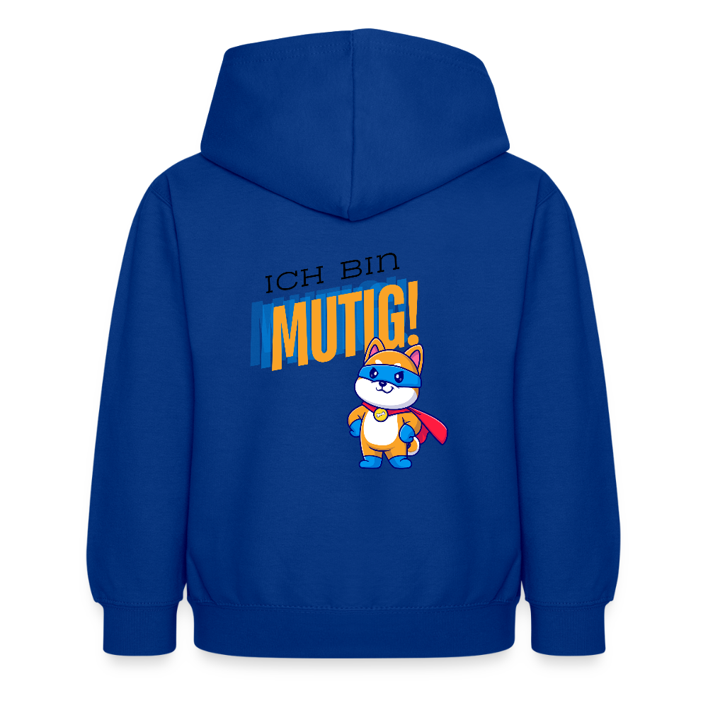 Kinder Hoodie - Ich bin mutig - Royalblau