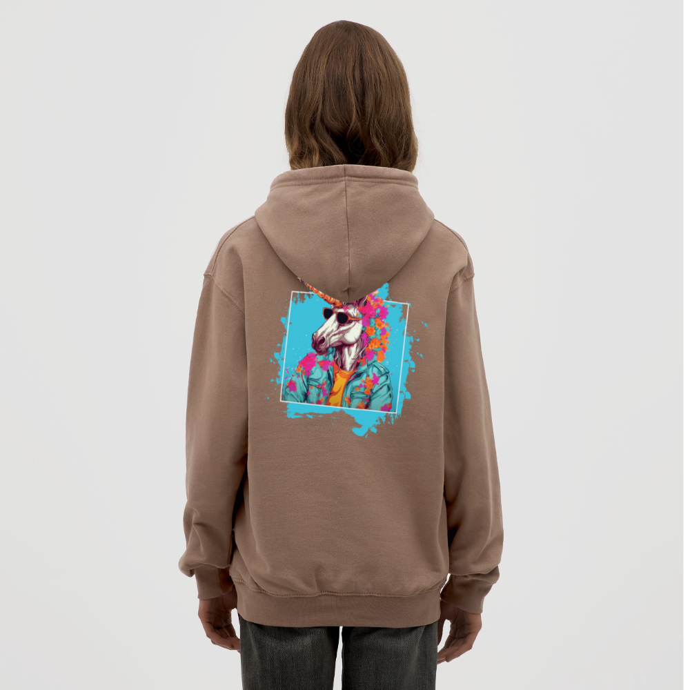 Unisex Hoodie - Flower-Horn - Mokka