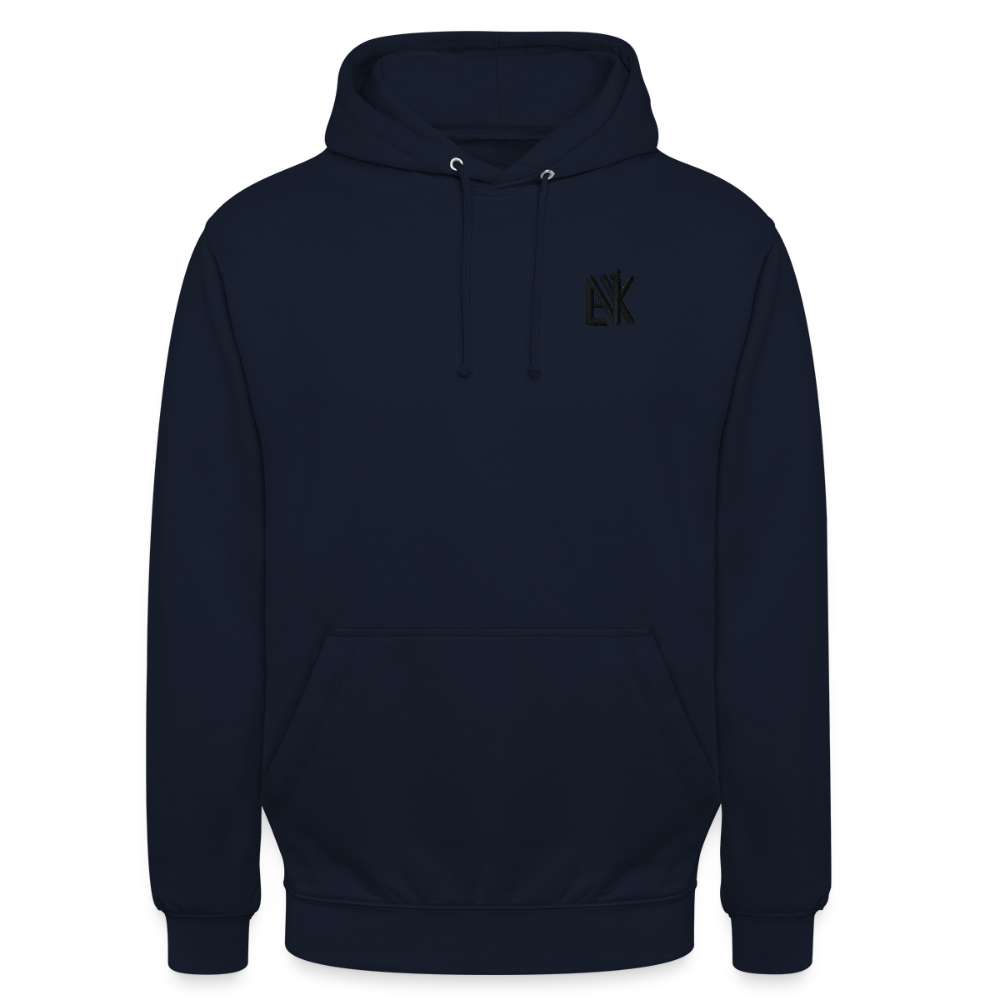 Unisex Hoodie - Flower-Horn - Navy