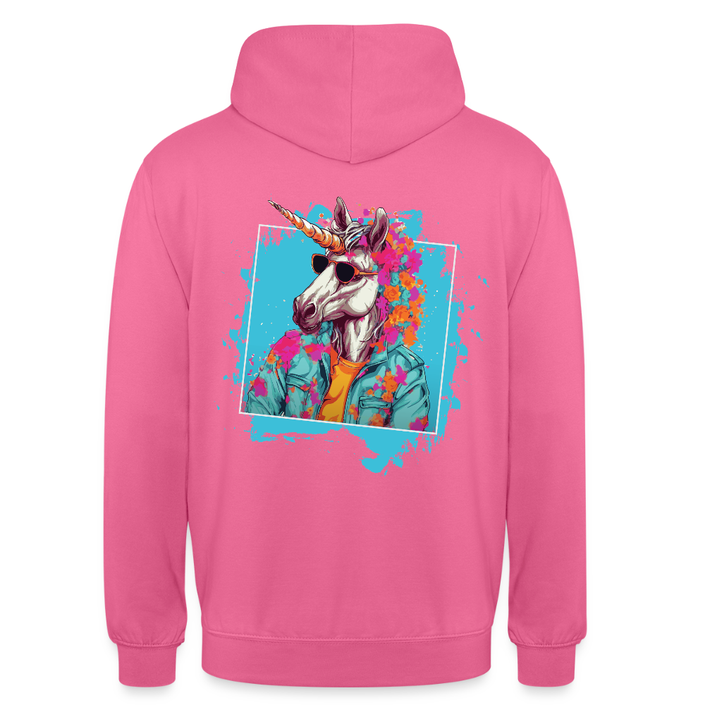 Unisex Hoodie - Flower-Horn - Pink