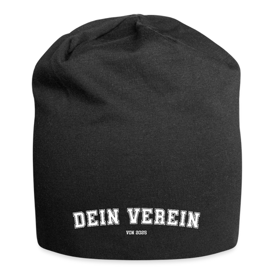 Jersey-Beanie - Dein Verein - Schwarz