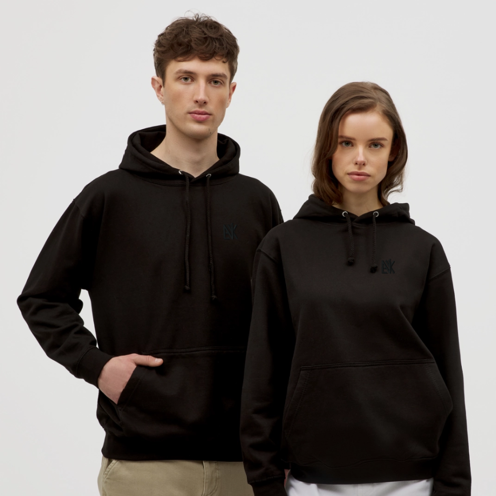 Unisex Hoodie - Flower-Horn - Schwarz