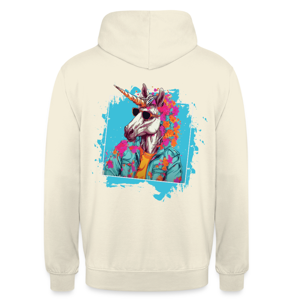 Unisex Hoodie - Flower-Horn - Vanille-Milchshake