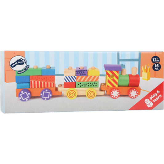 Holzzug Steckspiel Kunterbunt