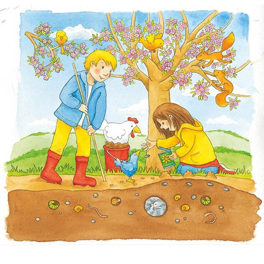 Schichtenpuzzle Sonnenblumenfeld