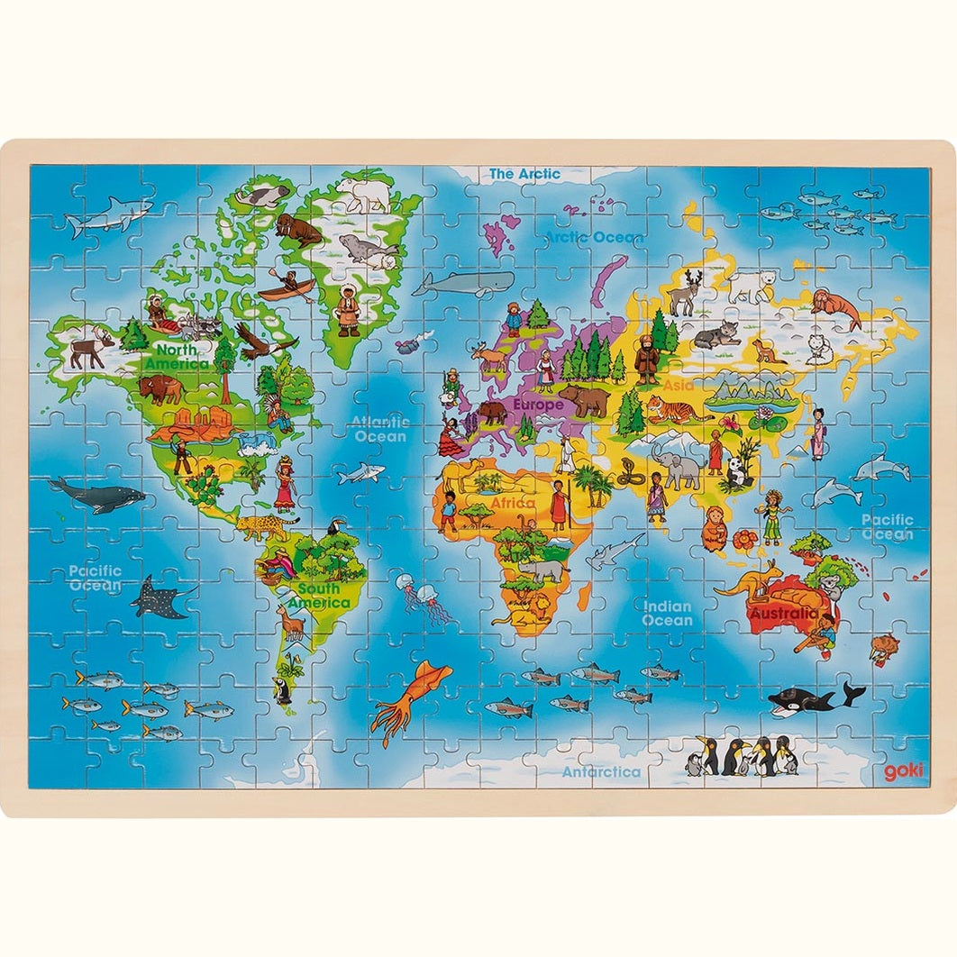 Einlegepuzzle Welt