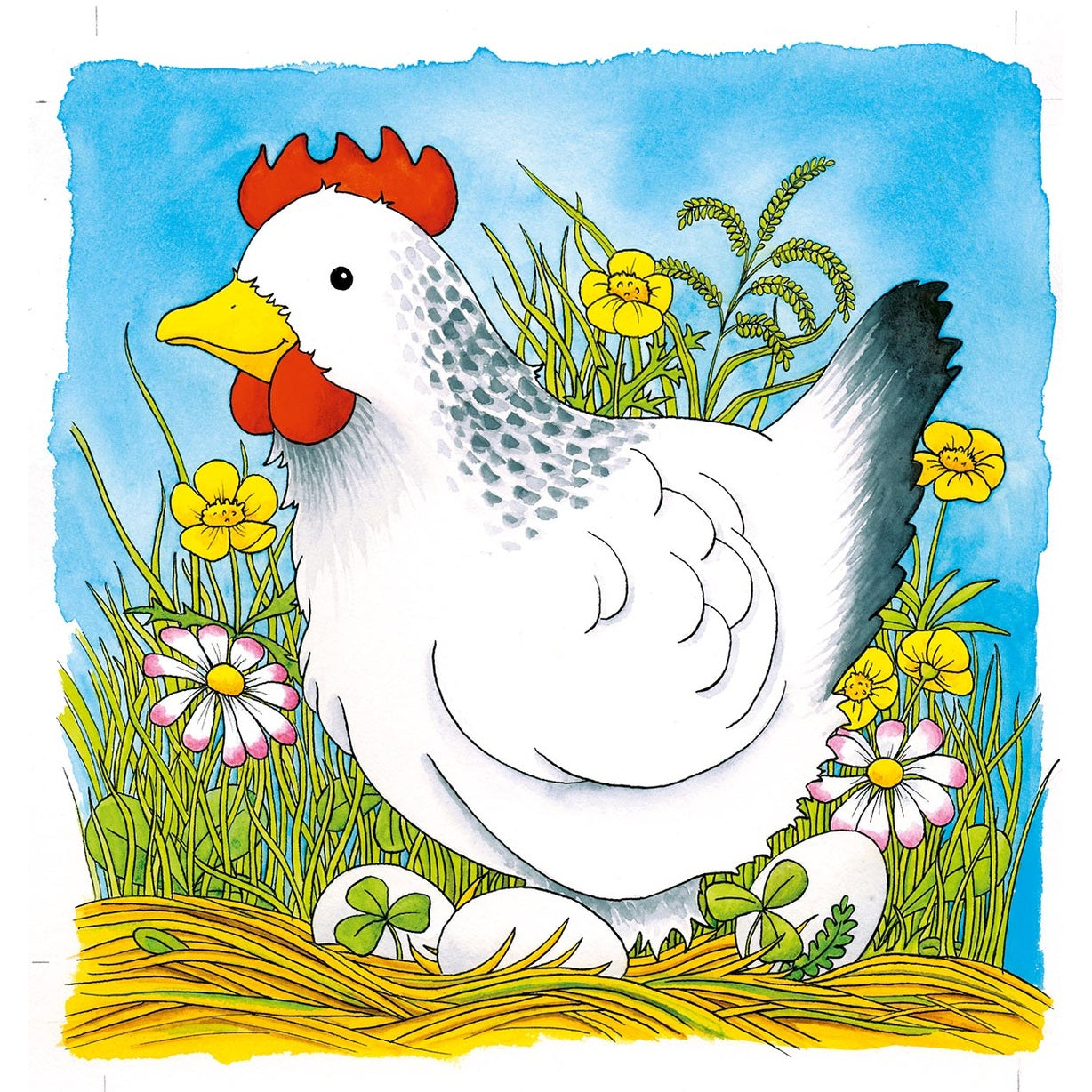 Schichtenpuzzle Das Huhn