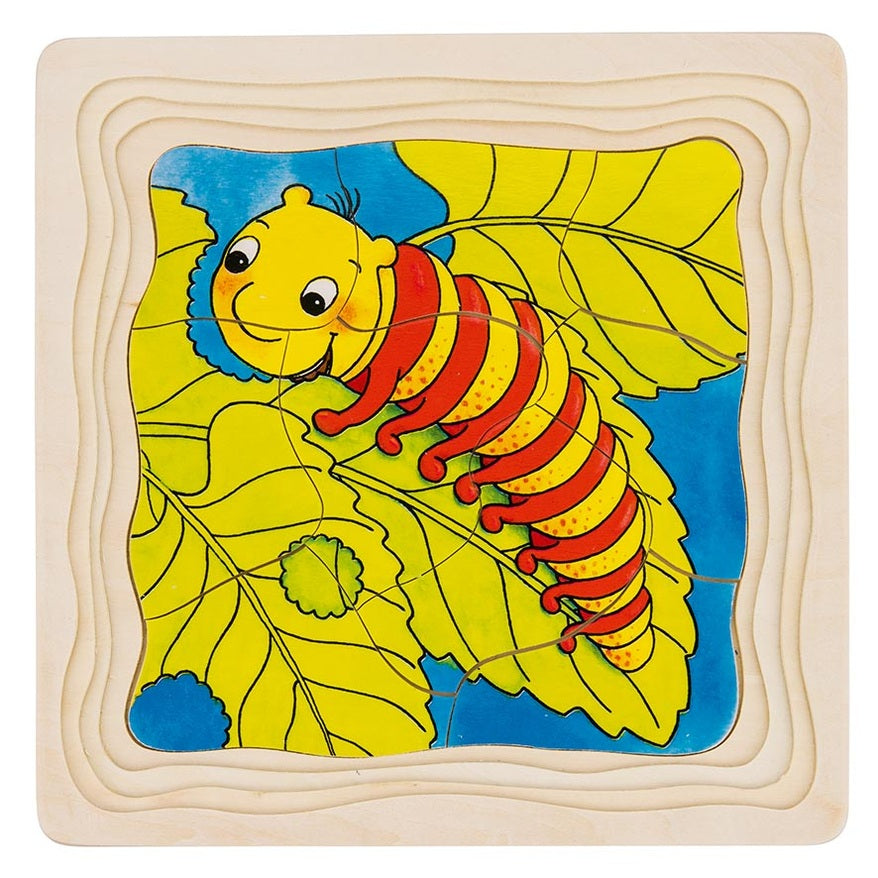 Schichtenpuzzle Die Raupe