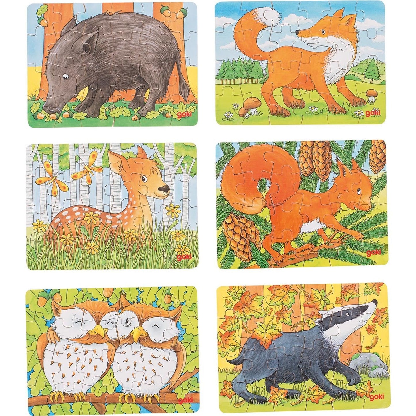 Minipuzzle Waldtiere