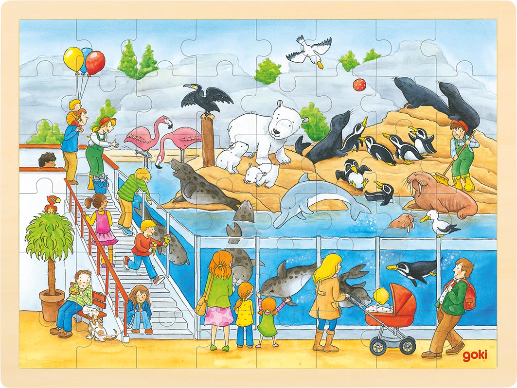 Einlegepuzzle Ausflug in den Zoo