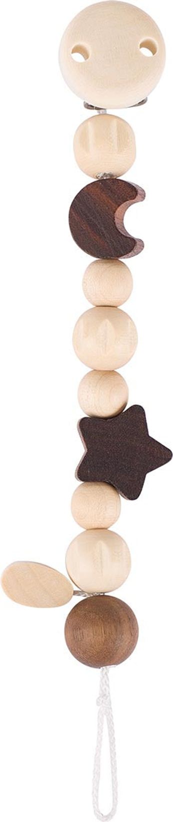 Schnullerkette mit liebevollen Motiven aus Naturmaterialien für Babys und Kleinkinder