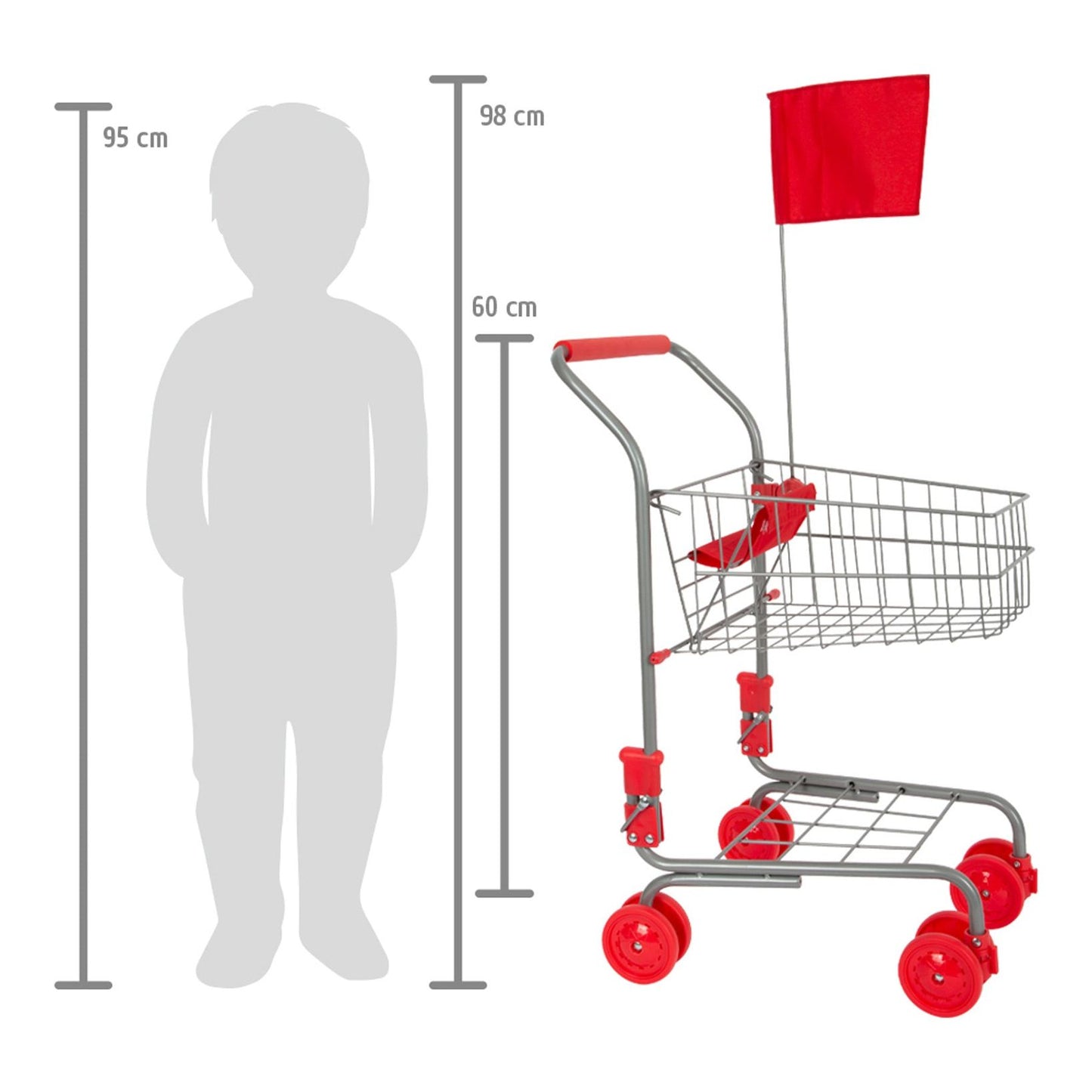 Einkaufswagen silber
