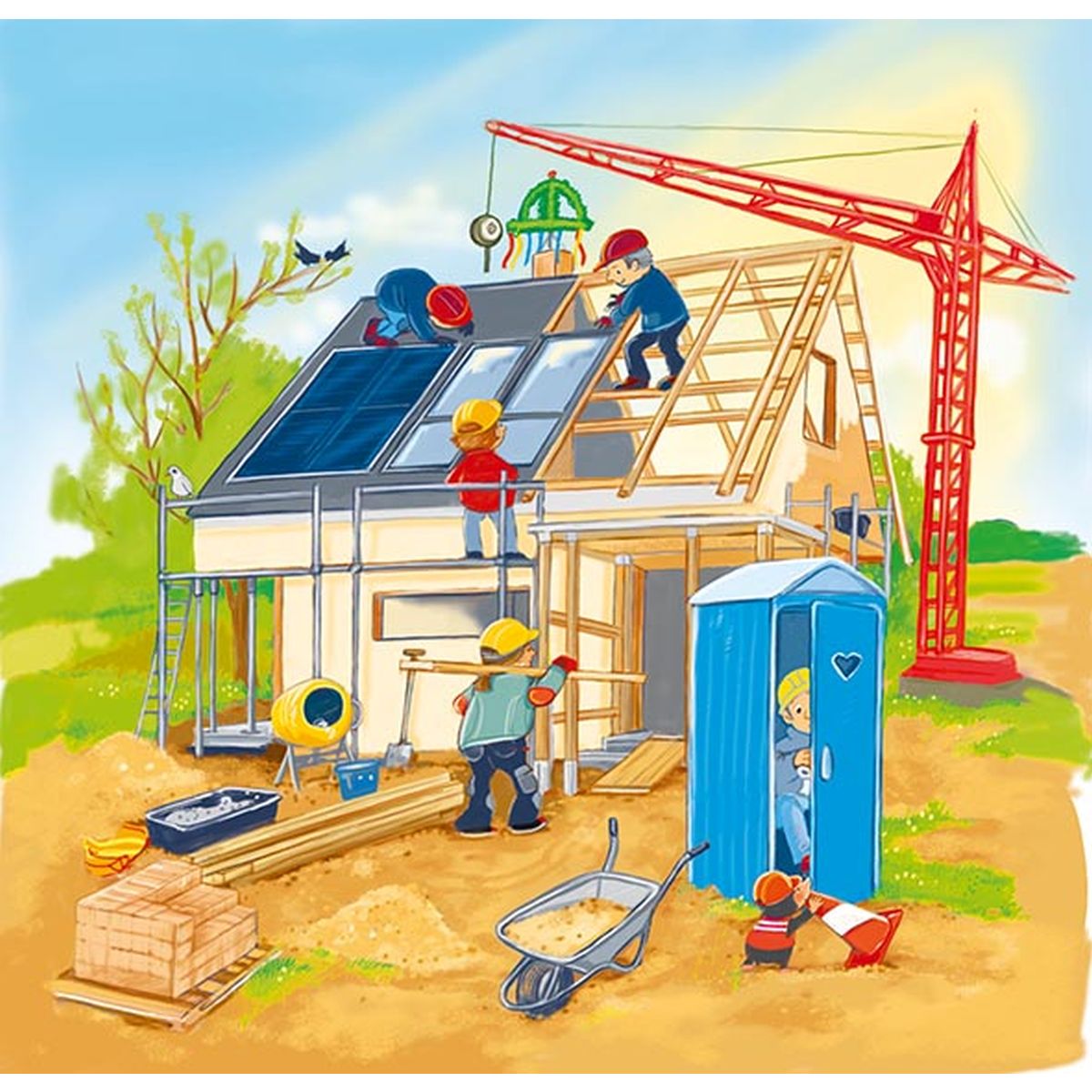 Schichtenpuzzle Wir bauen ein Haus