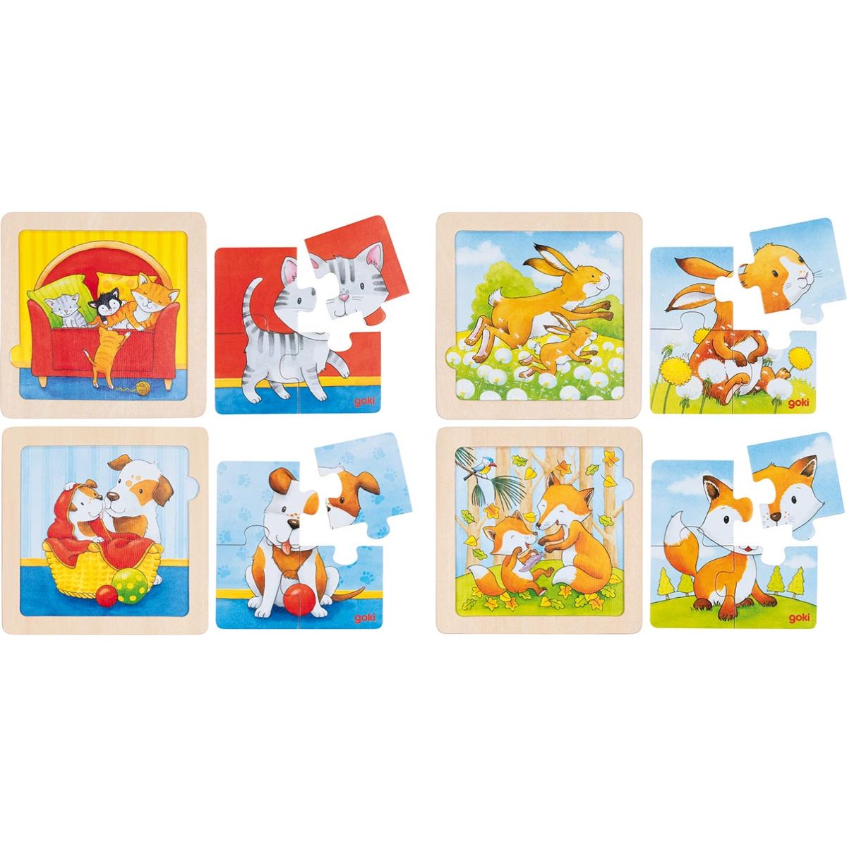Hintergrundbildpuzzle Tierkinder