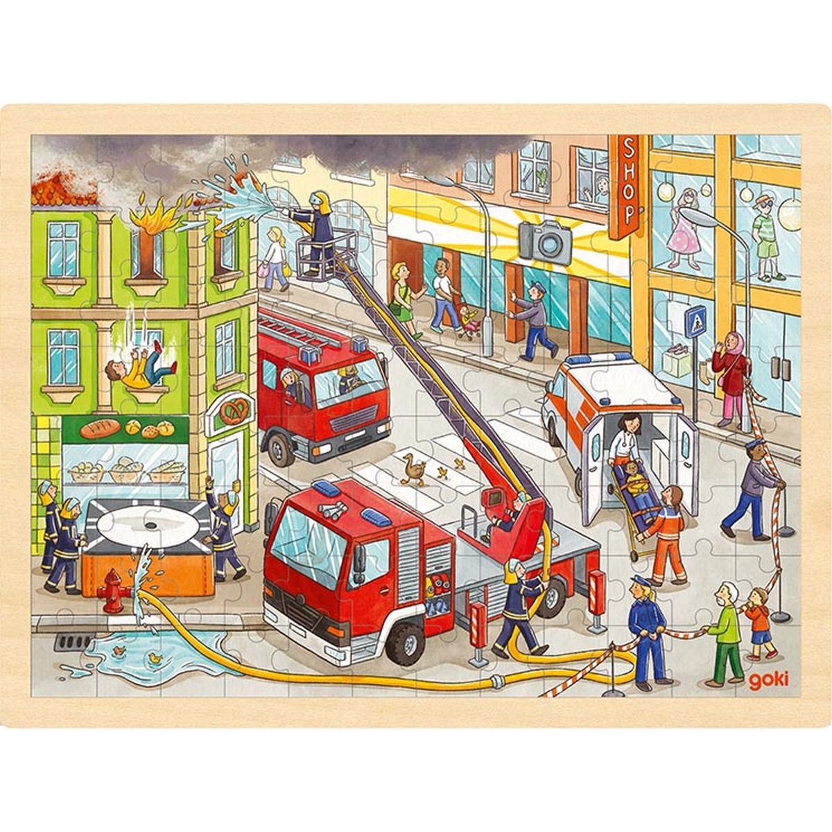 Einlegepuzzle Feuerwehreinsatz