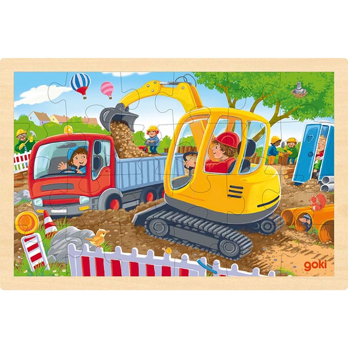 Einlegepuzzle Bagger