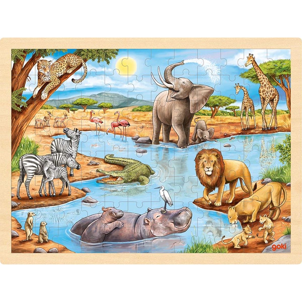 Einlegepuzzle afrikanische Savanne